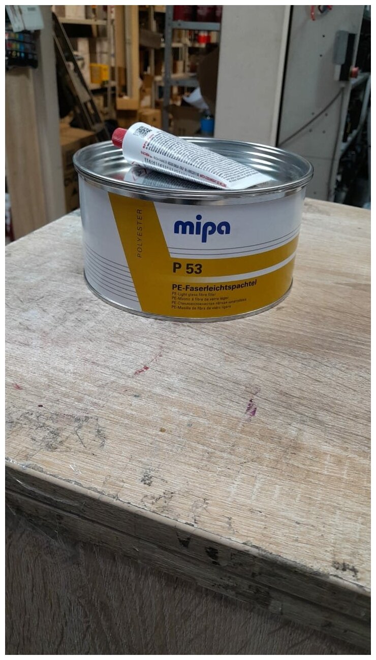 Шпатлевка стекловолокнистая лёгкая P53 Mipa , 1л