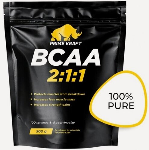 Изображение товара Аминокислоты Prime Kraft BCAA 2:1:1 (чистый), 500 гр.