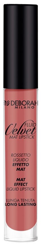 DEBORAH жидкая помада для губ матовая Fluid Velvet Mat Lipstick, оттенок 13 antique pink