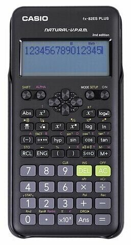 Калькулятор инженерный CASIO FX-82ESPLUS-2-WETD (162х80 мм), 252 функции, батарея, сертифицирован для ЕГЭ, FX-82ESPLUS-2-S