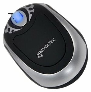 Компактная мышь Revoltec LightMouse Portable Silver-Black USB+PS/2