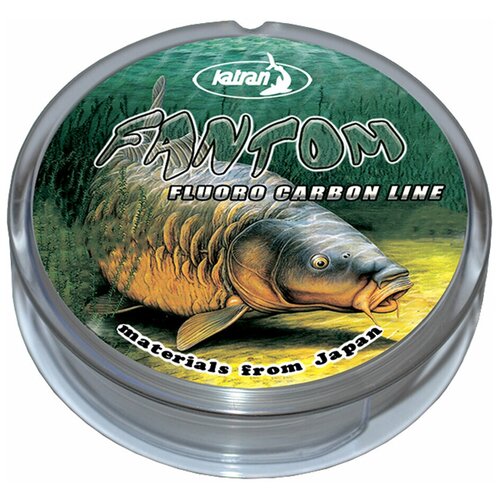 фото Леска флюорокарбоновая рыболовная katran fantom fluoro carbon line 0.25мм 30 метров / для рыбалки / для фидера / для карпа