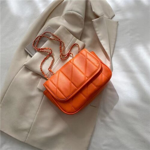 фото Сумка , фактура стеганая, оранжевый bgt