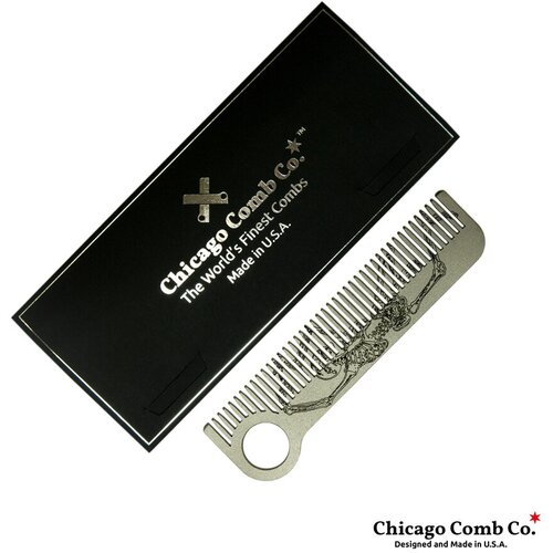 chicago comb модель 1 расческа для волос из карбона Chicago comb Модель No1 American Skeleton Расческа для волос мужская из нержавеющей стали Расческа для бороды