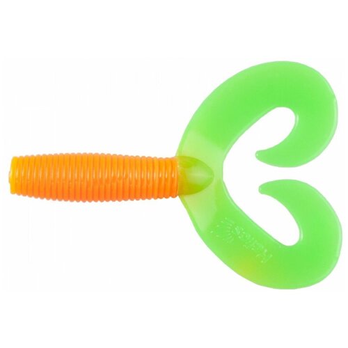 Твистер Helios Credo Double Tail 3549 см Orange Green 5шт HS-28-025 000164043 370₽