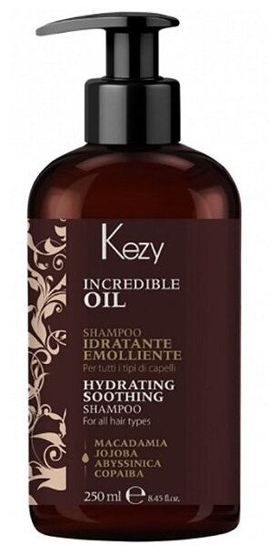 KEZY шампунь Incredible Oil Hydrating Soothing, 250 мл