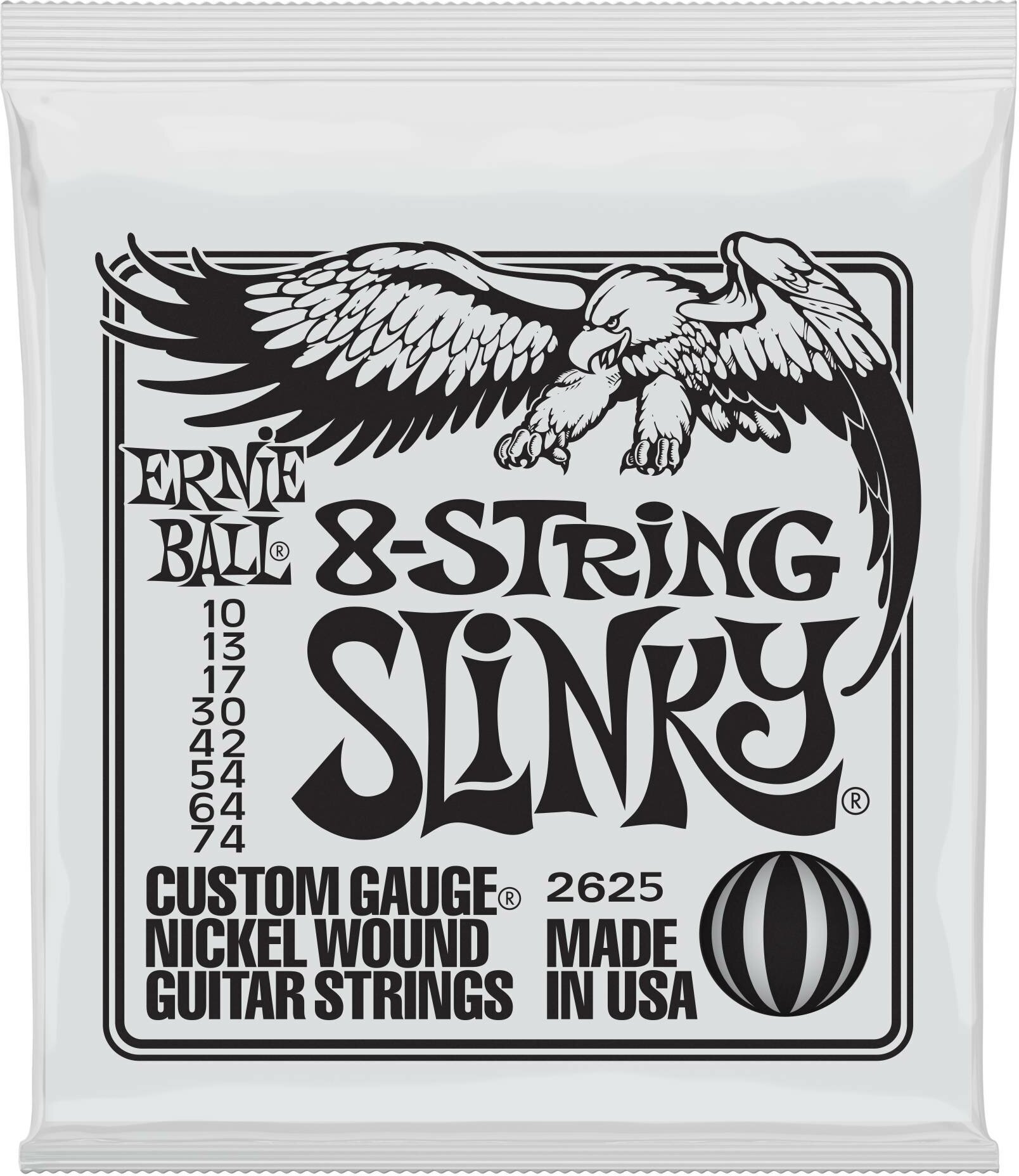 ERNIE BALL 2625 Nickel Wound Slinky 10-76 - Струны для 8 струнной электрогитары