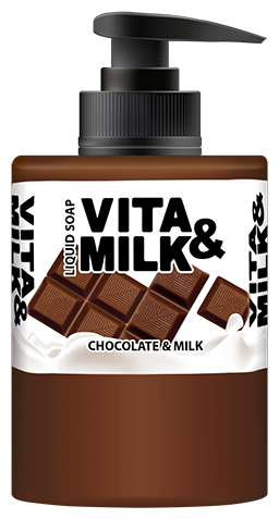 Vita & Milk Мыло жидкое шоколад и молоко, 300 мл