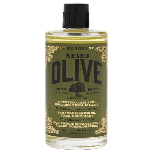 KORRES Масло для тела питательное 3 в 1 Pure Greek Olive Nourishing Oil 3 in 1, 100 мл