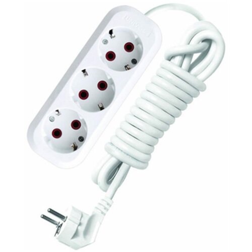 Удлинитель 3х2м У10-554 с заземлением ПВС 3х0.75 | код. 554-02 | Универсал (5шт. в упак.)