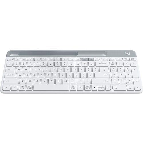 Беспроводная клавиатура Logitech K580 Slim Multi-Device белый, английская клавиатура logitech k580 slim multi device графит кириллица qwerty