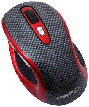 Беспроводная мышь Prestigio M size Mouse PJ-MSL2W Carbon-Red USB