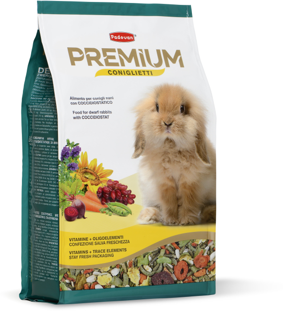 Padovan Premium coniglietti корм для кроликов и молодняка комплексный основной - 2 кг