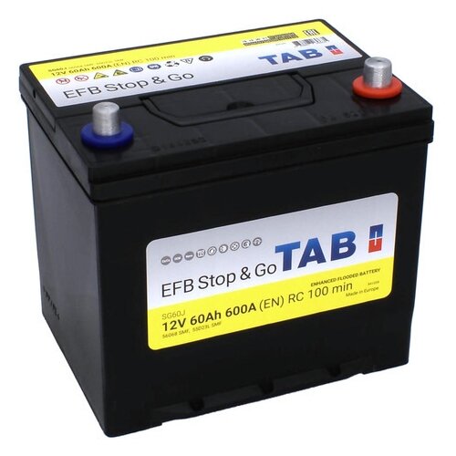 Автомобильный аккумулятор TAB EFB Stop & Go Asia SG60J (212860)