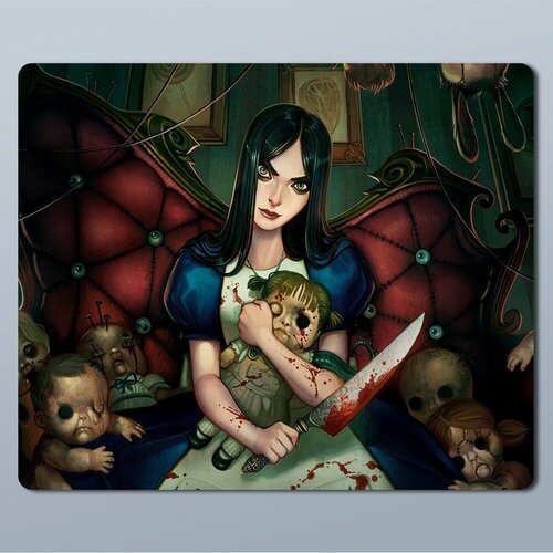 Коврик для мыши с принтом игра Alice Madness Returns - 11538 коврик для мыши с принтом игра alice madness returns 11539