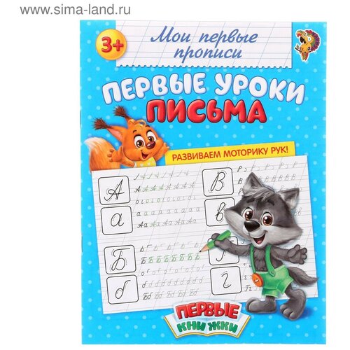 Прописи «Первые уроки письма», 20 стр. проф пресс прописи для хорошего почерка печатные буквы подготовка к письму 2шт