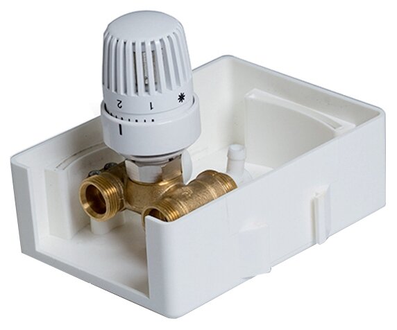 Термостатический клапан для теплого пола Tim TCB-K01 белый