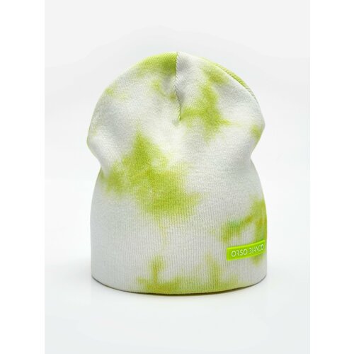 фото Шапка бини orso bianco, размер 50, белый, зеленый