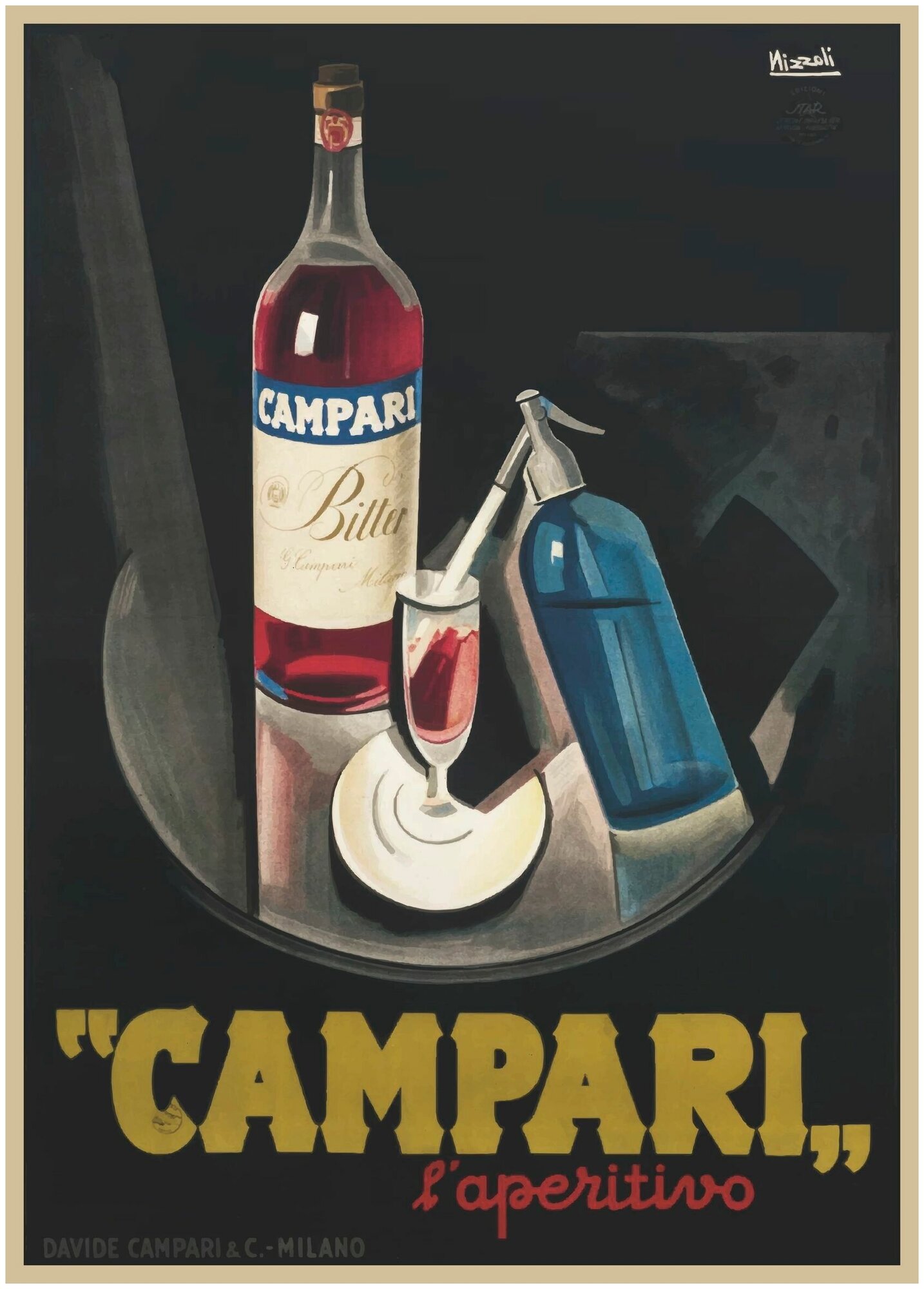 Постер / Плакат / Картина Campari 40х50 см в раме