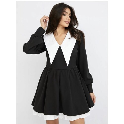 Платье черное с белым воротником/Уэнсдей/праздничное, стильное р-р 42-44