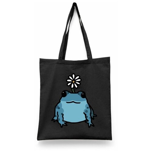 фото Сумка-шоппер унисекс каждому своё "лягушка/жаба/frog" белая