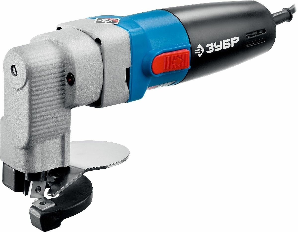 Электрические ножницы по металлу ЗУБР Профессионал 500 Вт листовые толщина материала 25 мм радиус резания 40 мм