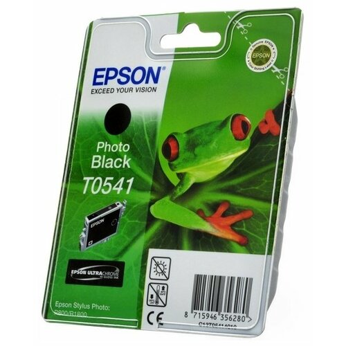 Epson C13T05414010, 400 стр, черный картридж aquamarine t0541 черный для epson