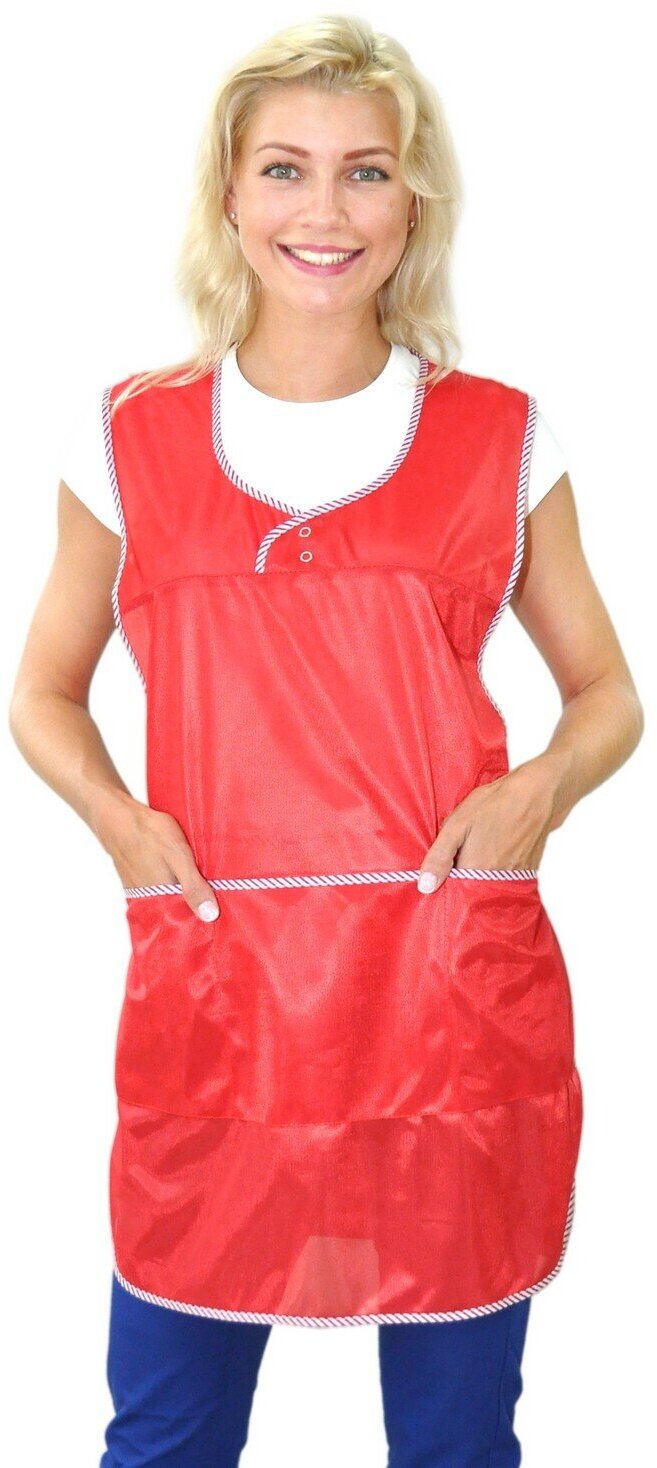 фото Фартук рабочий "Золушка" красный
