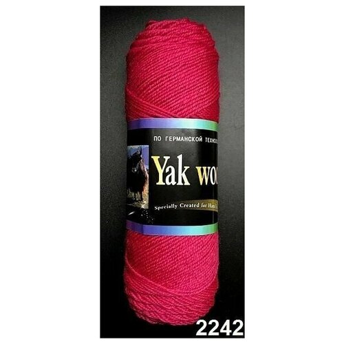 Пряжа Color City Yak wool (Як Вул) 2242 малиновый 60% пух яка, 20% мериносовая шерсть, 20% акрил 100г 430м 1 шт