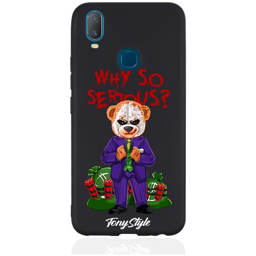 Черный силиконовый чехол Tony Style для Vivo Y11 Tony Style Why so serious черный силиконовый чехол tony style для tecno pova 3 tony style why so serious