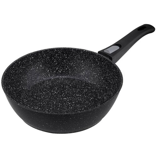 Глубокая сковорода RESTO 93042 с мраморным антипригарным покрытием PFLUON, 28 см, высота 7,7 см