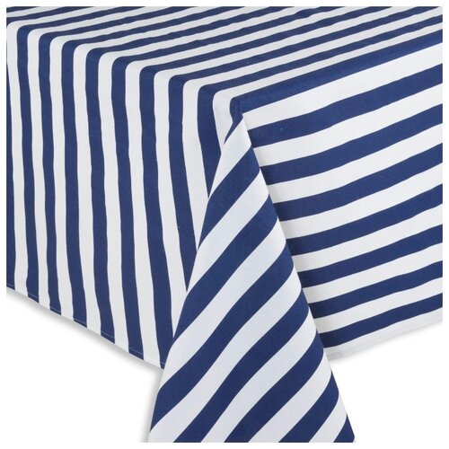 фото Скатерть blue stripe, полоска, синий; размер: 110 х 140 guten morgen