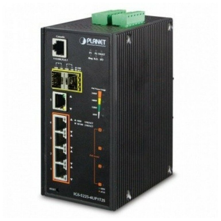 Коммутатор промышленный Planet L2+ Industrial 8-Port 10/100/1000T + 2-Port 100/1000X SFP + 2-Port 10G SFP+ Managed Ethernet Switch (-4 - фото №2