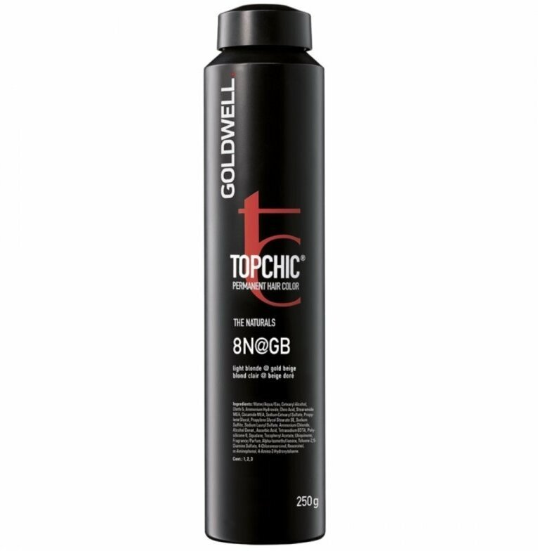 Goldwell TOPCHIC ELUMENATED 8N@GB, Стойкая крем-краска для волос, Светлый блонд с золотисто-бежевым сиянием, 250 мл