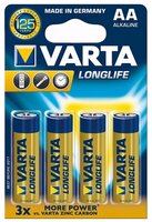 Батарейка VARTA 4106 LR6 BL4 LongLife 4 шт блистер