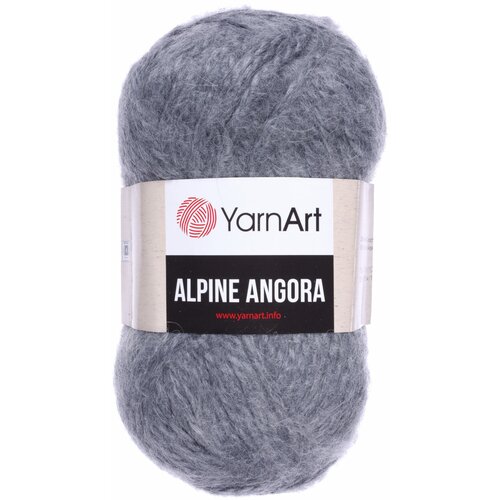 Пряжа Yarnart Alpine angora серый (335), 20%шерсть/80% акрил, 150м, 150г, 2шт