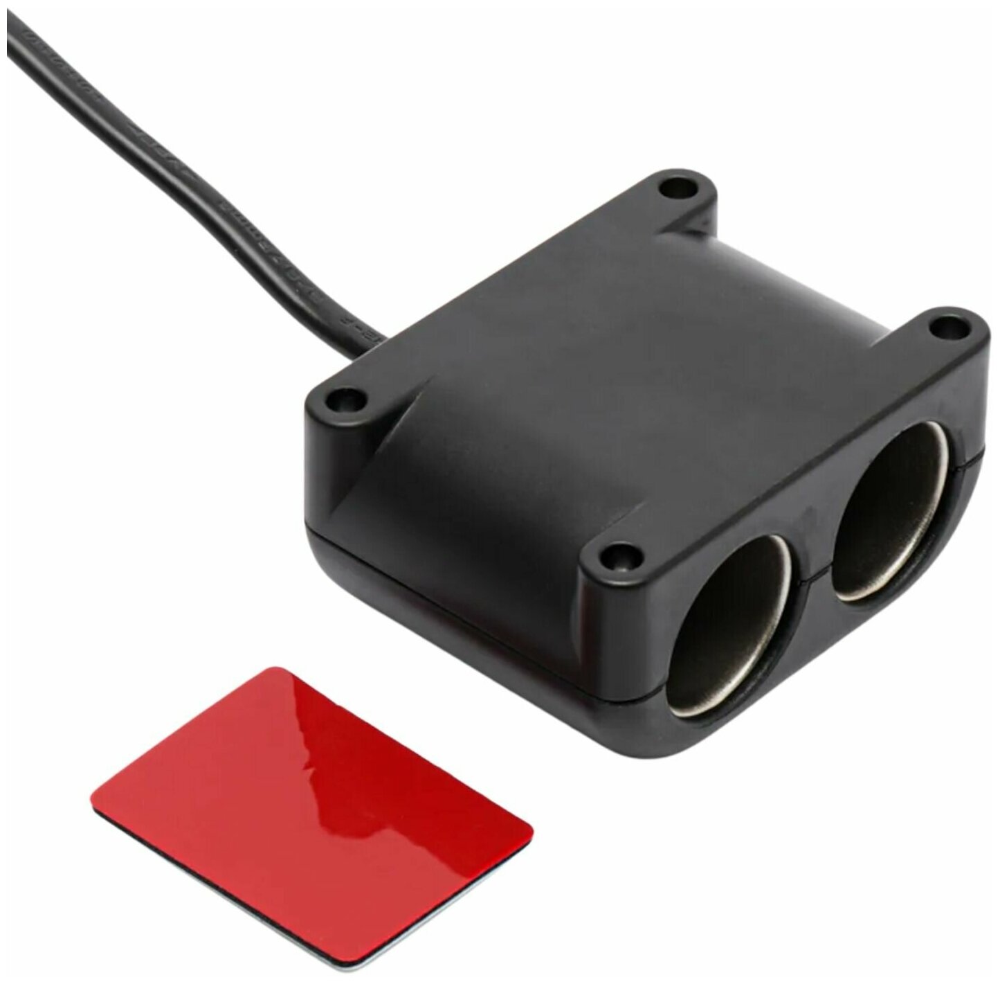 Разветвитель розетки прикуривателя в авто / автомобильное зарядное устройство / зарядка в машину OLESSON 1641 (2 гнезда + 1*USB) / черный / в подарок