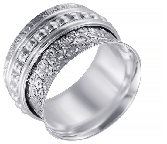 Широкое ювелирное кольцо из серебра 925 пробы SR1192_KO_001_WG ELEMENT47