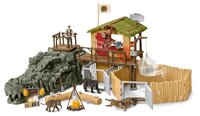 Игровой набор Schleich Исследовательская станция в джунглях Croco 42350