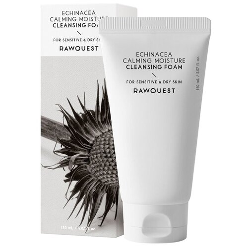 RAWQUEST Увлажняющая пенка для лица с экстрактом эхинацеи ECHINACEA CALMING MOISTURE CLEANSING FOAM пилинг пенка для умывания rawquest echinacea calming moisture peeling bubble foam 150 мл