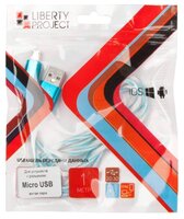 Кабель Liberty Project USB - microUSB 1 м белый/зеленый