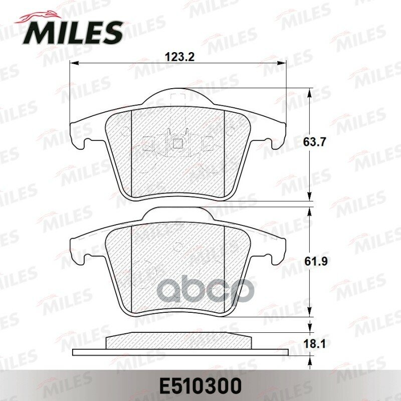 Колодки Тормозные Volvo Xc90 2.4-4.4 02- Задние Ceramic Miles арт. e510300