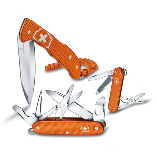 Набор из 3 ножей Victorinox Alox Tiger Orange Limited Edition 2021 мультитул брелок victorinox minichamp alox серебристый