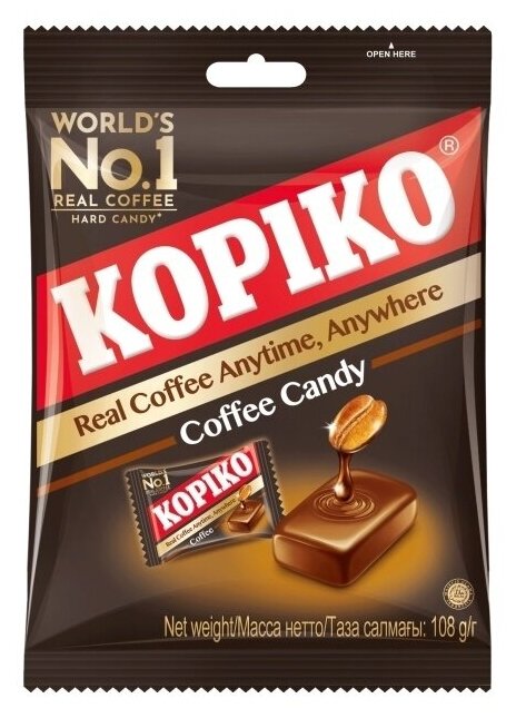 Кофейные леденцы Kopiko Coffee Candy, пакет 108 г - фотография № 8