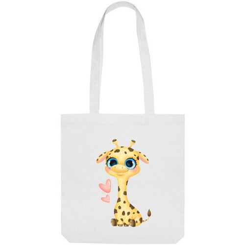 Сумка шоппер Us Basic, белый сумка влюбленный жираф белый