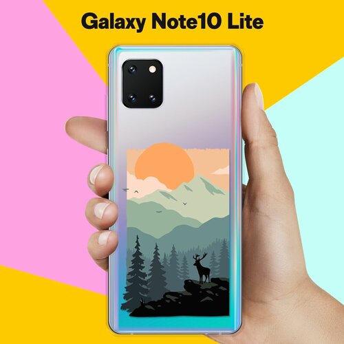 Силиконовый чехол Горы и лес на Samsung Galaxy Note 10 Lite силиконовый чехол на samsung galaxy note 10 самсунг гэлакси нот 10 плюс горы арт 2 прозрачный