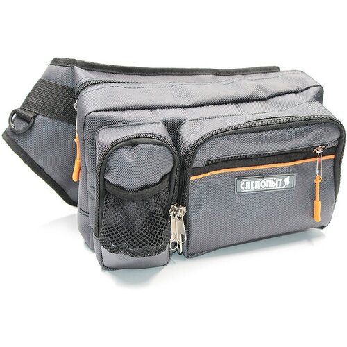 PF-BM-02 Сумка рыболовная следопыт Fishing Hip Bag, 28х21х17 см, цв. серый