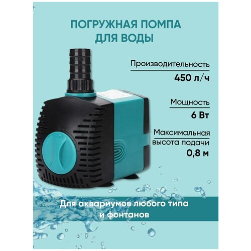 shanda sd 1100 помпа для аквариума до 100л подъем воды до 1м 1000л ч 6вт Помпа для аквариума, бассейна, фонтана 6W Водяной насос погружной