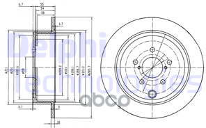 [Bg4158] Delphi Комплект 2 Шт. Диск ТормознойЗадний Delphi арт. BG4158