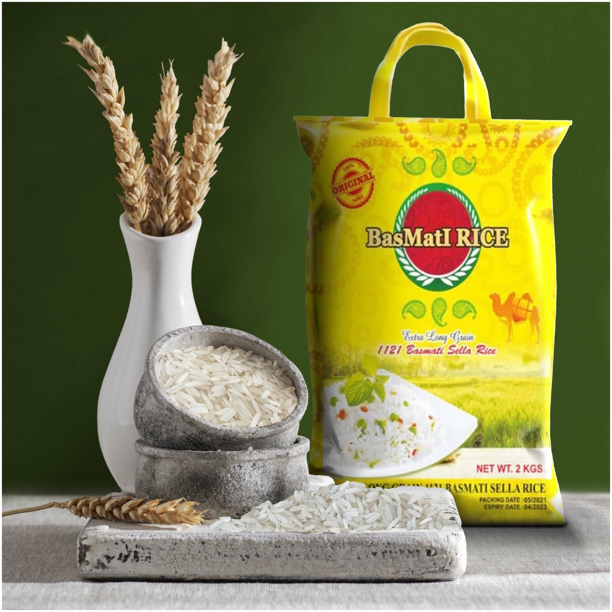 Рис "Basmati rice" 2кг в мешке - фотография № 2